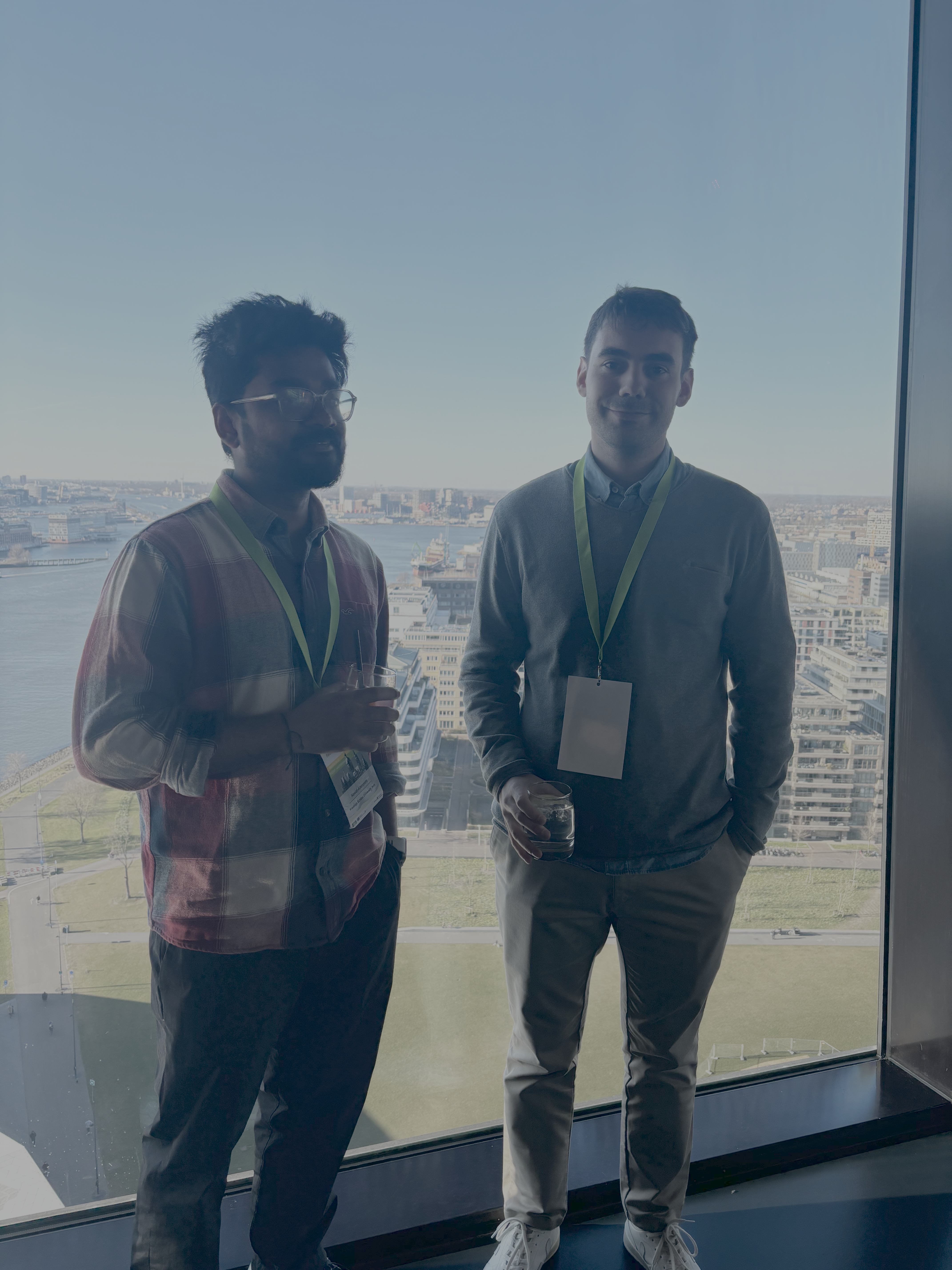 enjoying some drinks after the conference